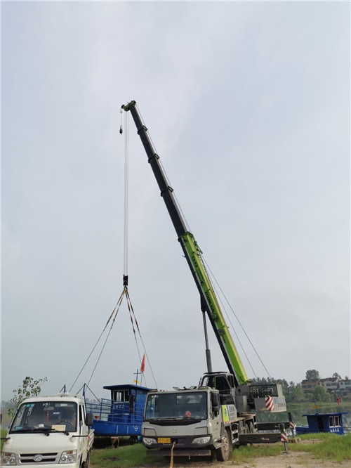 淄川区桥梁建设吊装案例